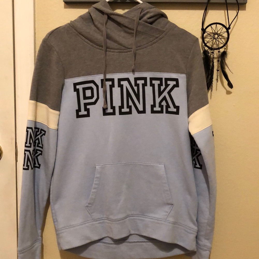 Blue and Gray VS Pink Hoodie